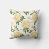 黄エレガント水ドラゲ花パターン クッション (裏面)