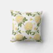 黄エレガント水ドラゲ花パターン クッション (正面)
