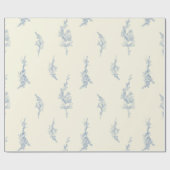 黄エレガント淡い色の色・青鋼植物学 ラッピングペーパー (フラット)