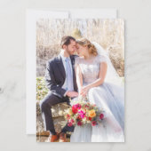 黄エレガント白フローラ結婚ズ 招待状 (裏面)