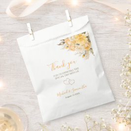 黄エレガント色とアイボリーバラ結婚ズ フェイバーバッグ