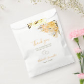 黄エレガント色とアイボリーバラ結婚ズ フェイバーバッグ (封をした状態)