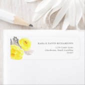 黄エレガント色と灰色の水色バラ ラベル (インサイチュ)