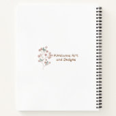 黄エレガント色と紫のパターンフローラ ノートブック (裏面)