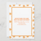 黄エレガント色の葉感謝祭のディナーパーティー 招待状 (裏面)