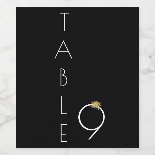 黄エレガント色ひまわり表(9番結婚号) ワインラベル (シングルラベル)