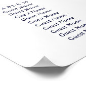 黄エレガント色ひま結婚の座席表 ポスター (角)