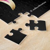 黄エレガント色ピンクデイリーフローラのトリオ ジグソーパズル (側面)