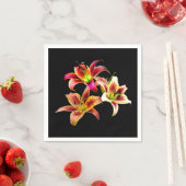 黄エレガント色ピンクデイリーフローラのトリオ スタンダードカクテルナプキン (インサイチュ)