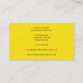 黄エレガント色フローラ名刺 名刺 (裏面)