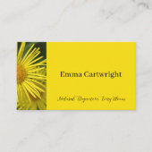 黄エレガント色フローラ名刺 名刺 (正面)