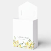 黄エレガント色フローラ春の結婚式 フェイバーボックス (オープン)