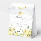 黄エレガント色フローラ春の結婚式 フェイバーボックス (正面サイド)