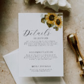 黄エレガント色フローラ結婚のエンクロージャカード エンクロージャーカード