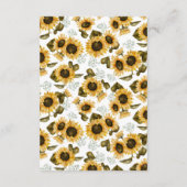 黄エレガント色フローラ結婚のエンクロージャカード エンクロージャーカード (裏面)