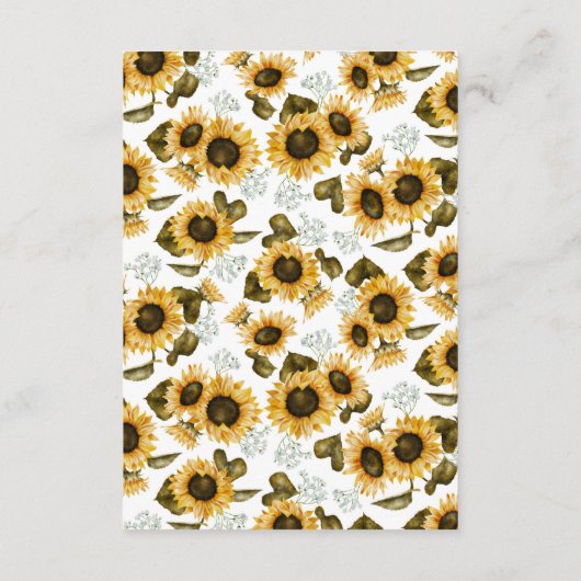 黄エレガント色フローラ結婚のエンクロージャカード エンクロージャーカード (裏面)