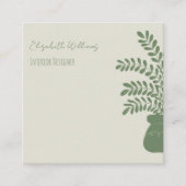 黄エレガント色プロフェッショナルステージャ連絡カード スクエア名刺 (正面)