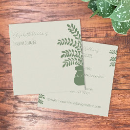 黄エレガント色プロフェッショナルステージャ連絡カード スクエア名刺