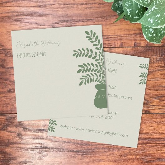 黄エレガント色プロフェッショナルステージャ連絡カード スクエア名刺