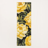 黄エレガント色植物性フローラパーソナライズされた名 ヨガマット (裏面)