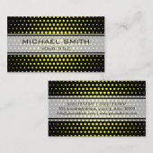 黄エレガント色水玉模様模様 名刺 (正面/裏面)