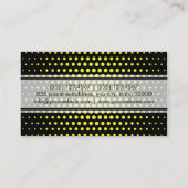 黄エレガント色水玉模様模様 名刺 (裏面)