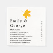 黄エレガント色紅葉素朴フローラ結婚の スタンダードカクテルナプキン (正面)