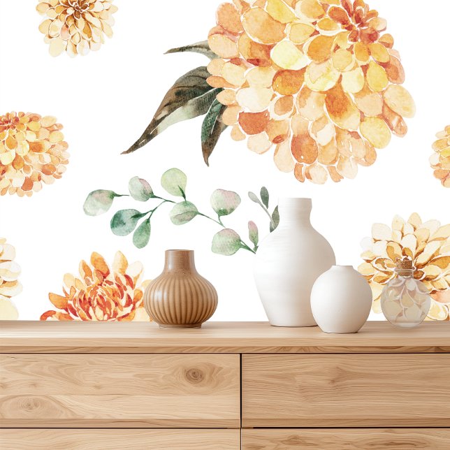 黄エレガント色花柄 壁紙 (クリエイターアップロード済み)