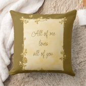 黄エレガント色金ゴールドスパークルフレームバレンタイン クッション (ブランケット)