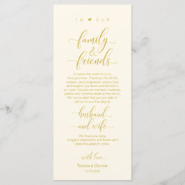 黄エレガント色金ゴールド、配置設定サンキューカード プログラム