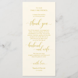 黄エレガント色金ゴールド、配置設定サンキューカード プログラム