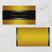 黄エレガント色金ゴールド(黒) 名刺 (正面/裏面)
