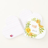 黄エレガント花リースモノグラ結婚ム第50位 ノートブック (内部)