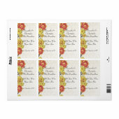 黄エレガント花国フローラ ラベル (フルシート)