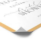 黄エレガント野花ブライダルシャワーへようこそ ポスター (角)