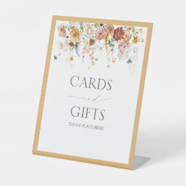 黄エレガント野花ブライダルシャワーギフト 台座サイン