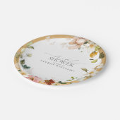 黄エレガント野花ブライダルシャワー ペーパープレート (アングル)