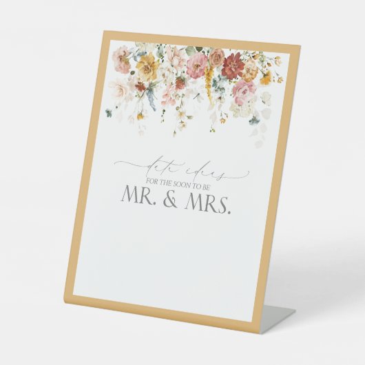 黄エレガント野草水彩アイディア 台座サイン (正面)