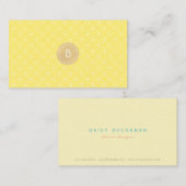 黄エレガント金ゴールドモノグラム名刺 名刺 (正面/裏面)