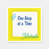 黄カスタマイズ紙 スタンダードカクテルナプキン (正面)