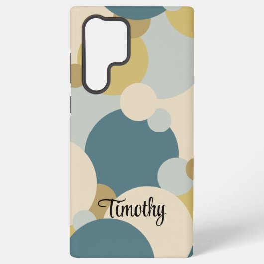 黄カスタム青色分子サムスンフォンケース SAMSUNG GALAXYケース (裏面)