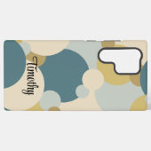 黄カスタム青色分子サムスンフォンケース SAMSUNG GALAXYケース (裏面横)