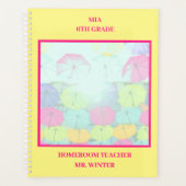 黄カラフル傘 プランナー手帳 (正面)