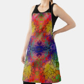 黄カラフル橙紫色モザイク抽象芸術 エプロン (インサイチュ)