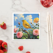 黄カラフル色のかわいらしバラ スタンダードカクテルナプキン (インサイチュ)