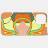 黄カラフル色の美学の80sヴィンテージ抽象芸術 Case-Mate iPhoneケース (裏面 (横))