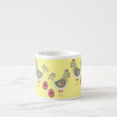 黄カラフル色の鶏卵 エスプレッソカップ (正面)