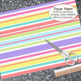 黄カラフル色ストライプ、紫、オレンジ色の夏 薄葉紙