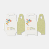 黄カラフル赤緑色風船子供の誕生日 フェイバーボックス (折り畳みなし)