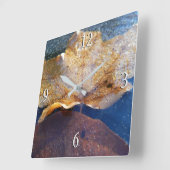 黄カ凍っていエデ紅葉秋自然 スクエア壁時計 (傾斜)